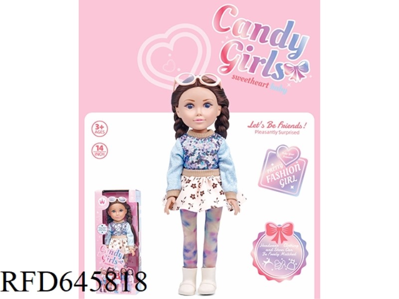 14 INCH YOUTH GIRLS' DRESS (VINYL)