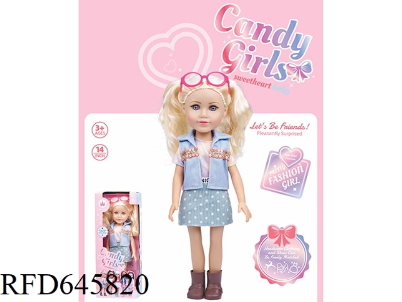 14 INCH YOUTH GIRLS' DRESS (VINYL)