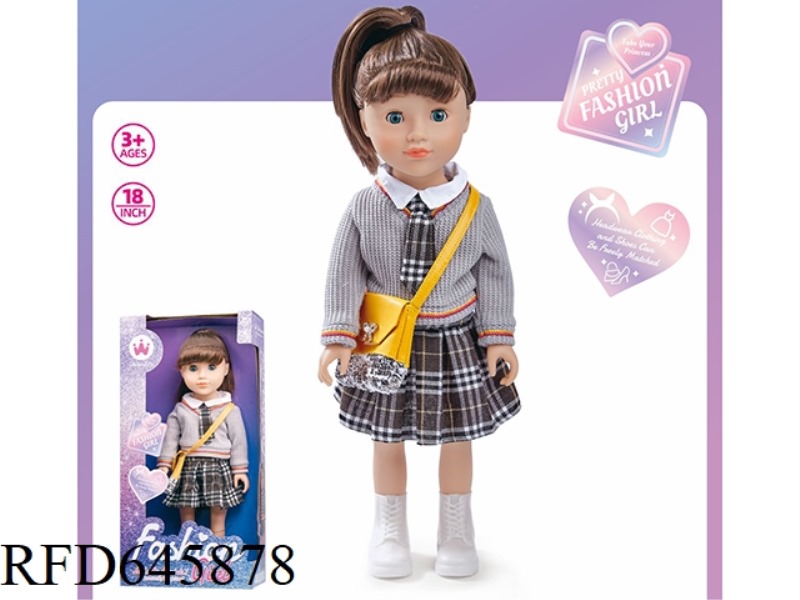 18-INCH BEAUTIFUL GIRL WITH MOVABLE EYES (VINYL)