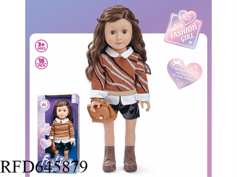 18-INCH BEAUTIFUL GIRL WITH MOVABLE EYES (VINYL)