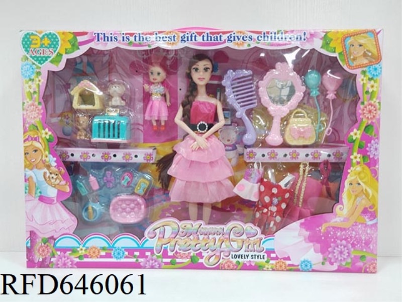 11-INCH, 9-JOINTED BARBIE DOLL WITH BIG FEET