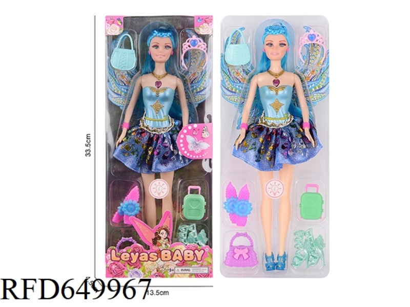 11-INCH REAL BUTTERFLY DOLL WITH LIGHT AND MUSIC