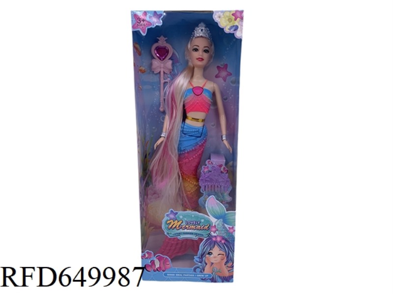 11 INCH MERMAID DOLL WITH LIGHTING AND MUSIC