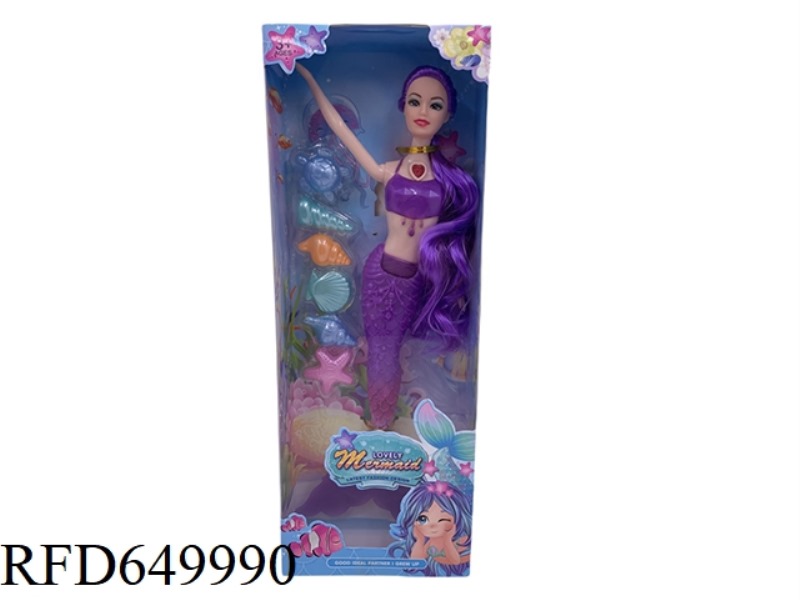 11 INCH MERMAID DOLL WITH LIGHTING AND MUSIC