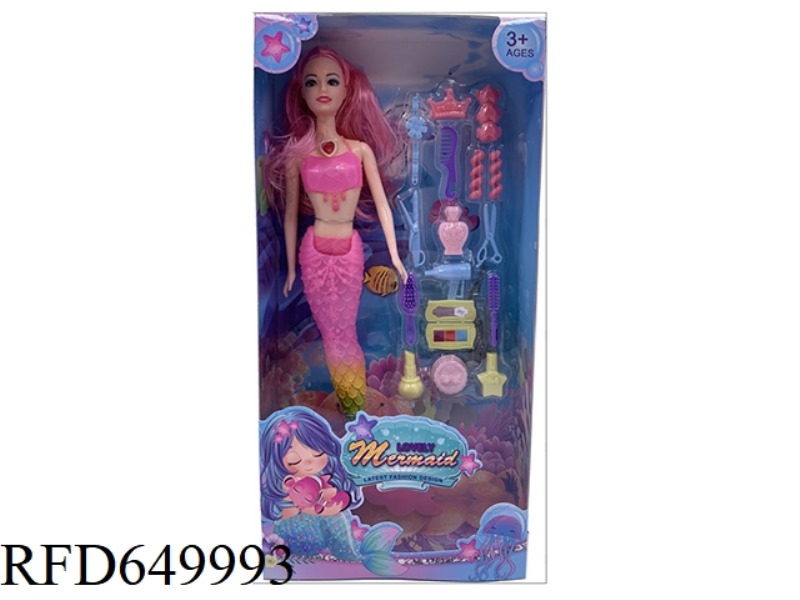 11 INCH MERMAID DOLL WITH LIGHTING AND MUSIC