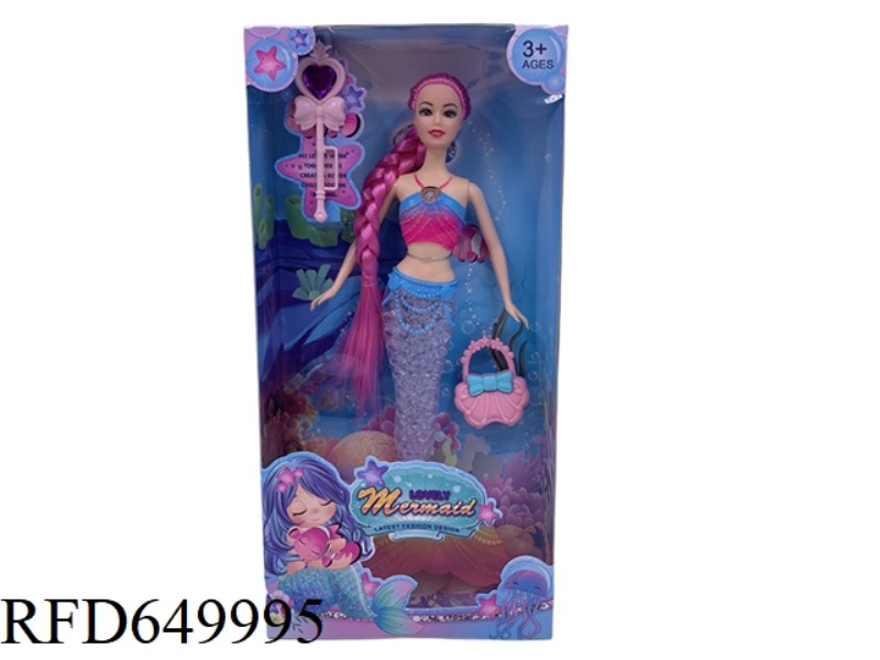 11 INCH MERMAID DOLL WITH LIGHTING AND MUSIC