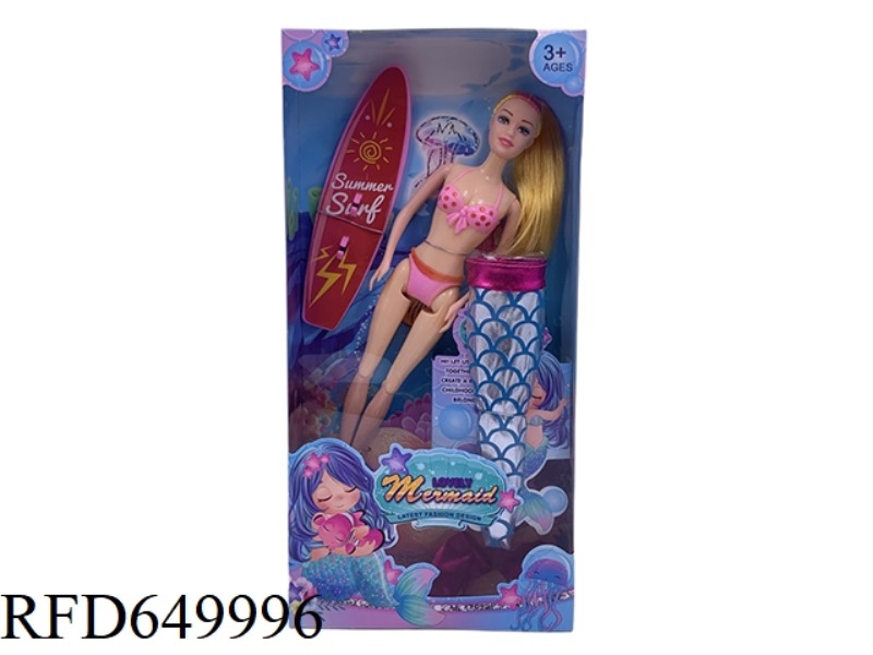 11-INCH DRESS-UP MERMAID SURFING DOLL