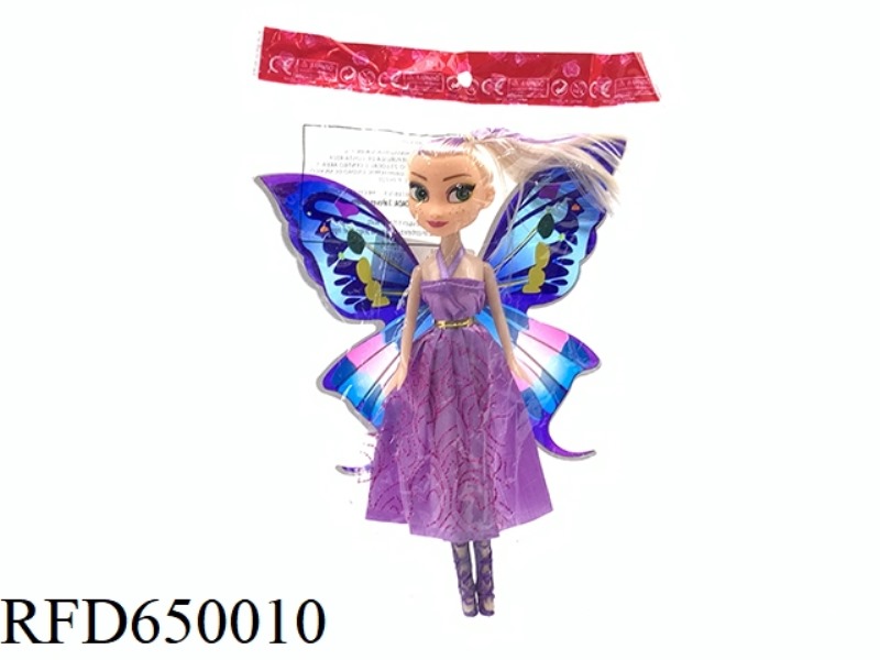 9-INCH SNOW DOLL WITH PVC BUTTERFLY WINGS