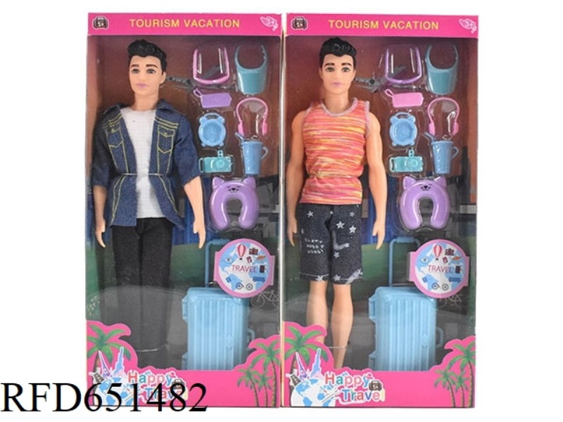 11.5 INCH SUMMER SWIMSUIT BODY MEN BABYI WITH A SERIES OF SWIMMING BLISTER SUPPLIES, TRAVEL CASE