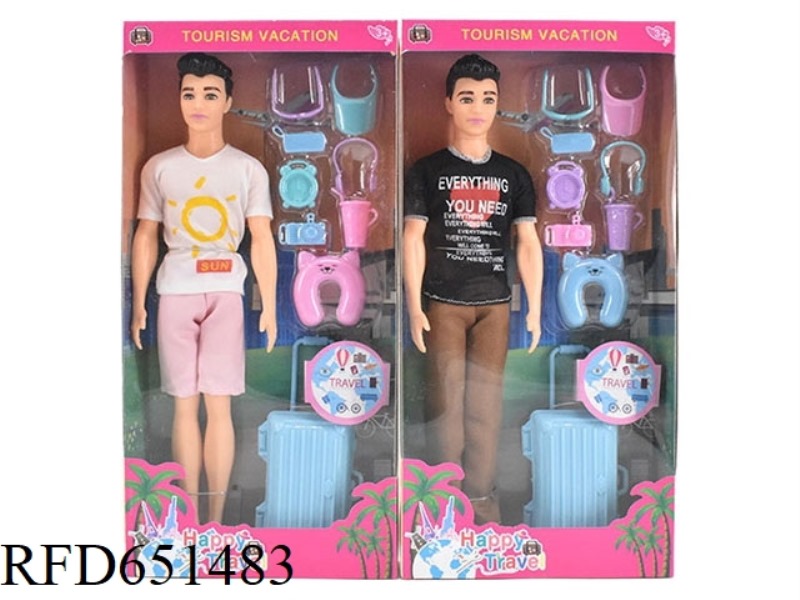 11.5 INCH SUMMER SWIMSUIT BODY MEN BABYI WITH A SERIES OF SWIMMING BLISTER SUPPLIES, TRAVEL CASE