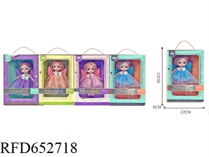 4 16CM ANGEL DOLLS WITH 13 JOINTS 3D EYE BOX