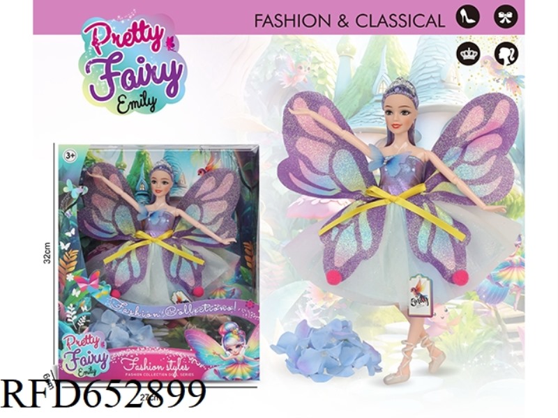 EMILY,11.5-INCH 11-JOINT DOLL, BUTTERFLY ELF