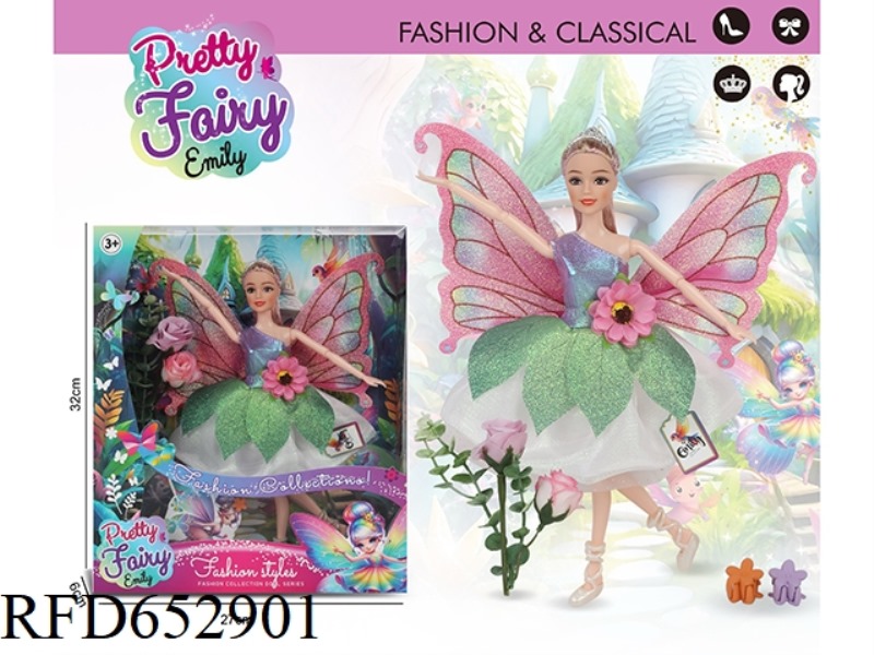EMILY,11.5-INCH 11-JOINT DOLL, BUTTERFLY ELF