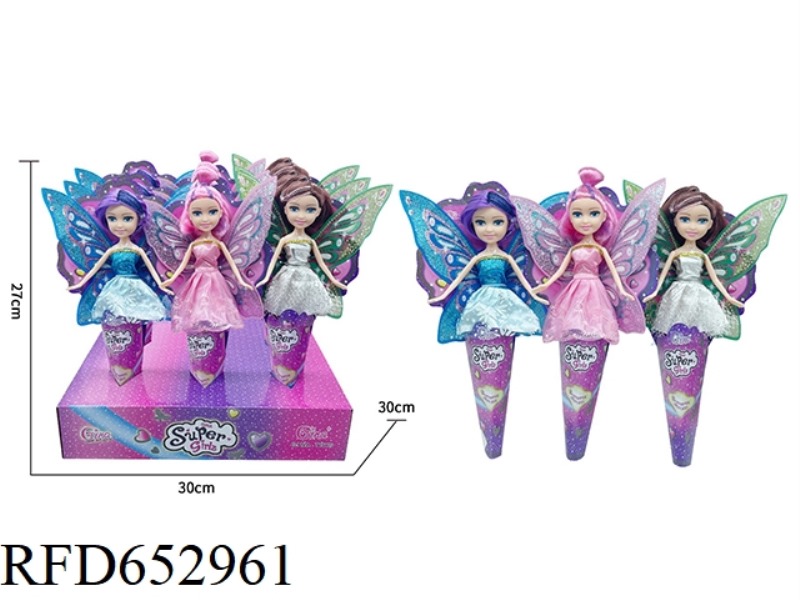 9 INCH GINA SUPER GIRL FLOWER FAIRY 9PCS