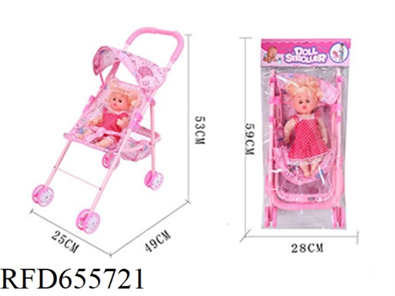 IRON BABY STROLLER (GIRL DOLL) (GCC)