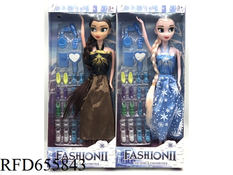 11.5 INCH SOLID FROZEN SISTERS DOLL