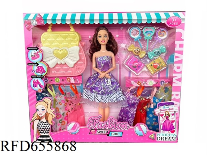 11-INCH FULL-BODY ARTICULATED BARBIE DOLL PLAY HOUSE BAG TOY GIFT