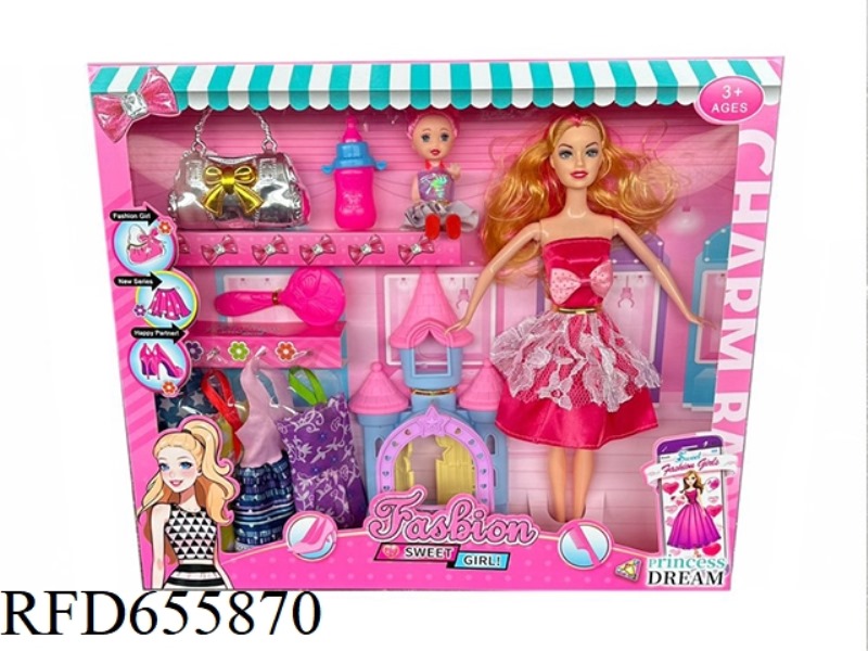 11-INCH FULL-BODY BARBIE DOLL FOR EVERY HOUSE TOY GIFT