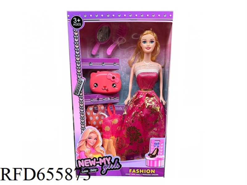 11-INCH FULL-BODY BARBIE COMB MIRROR CAMERA TOY GIFT