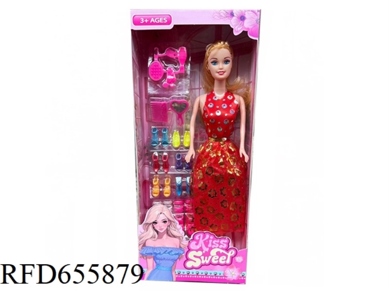 11-INCH FULL-BODY BARBIE PLAYHOUSE TOY GIFT SHOE FLAKES