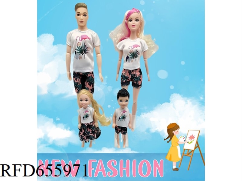 11.5-INCH MALE AND FEMALE FAMILY BARBIE DOLL SET
