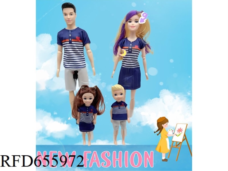 11.5-INCH MALE AND FEMALE FAMILY BARBIE DOLL SET