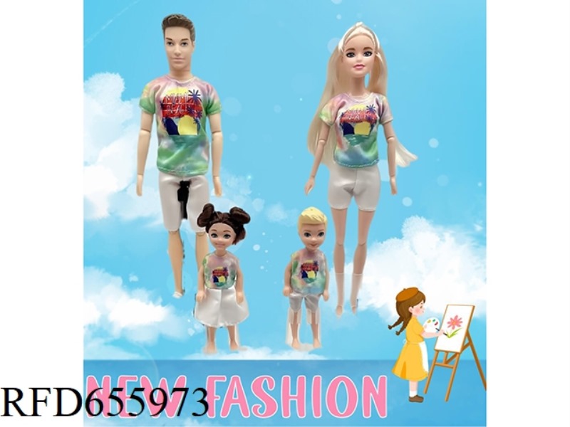 11.5-INCH MALE AND FEMALE FAMILY BARBIE DOLL SET