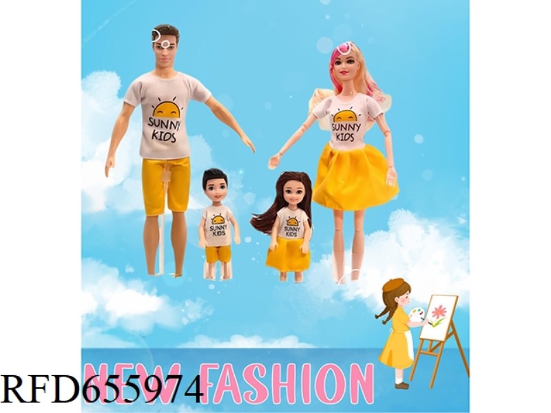 11.5-INCH MALE AND FEMALE FAMILY BARBIE DOLL SET