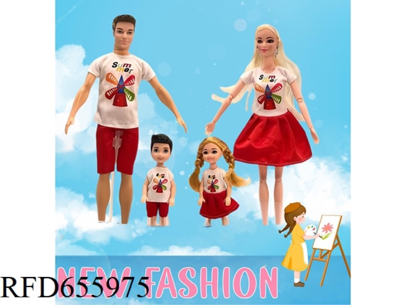 11.5-INCH MALE AND FEMALE FAMILY BARBIE DOLL SET