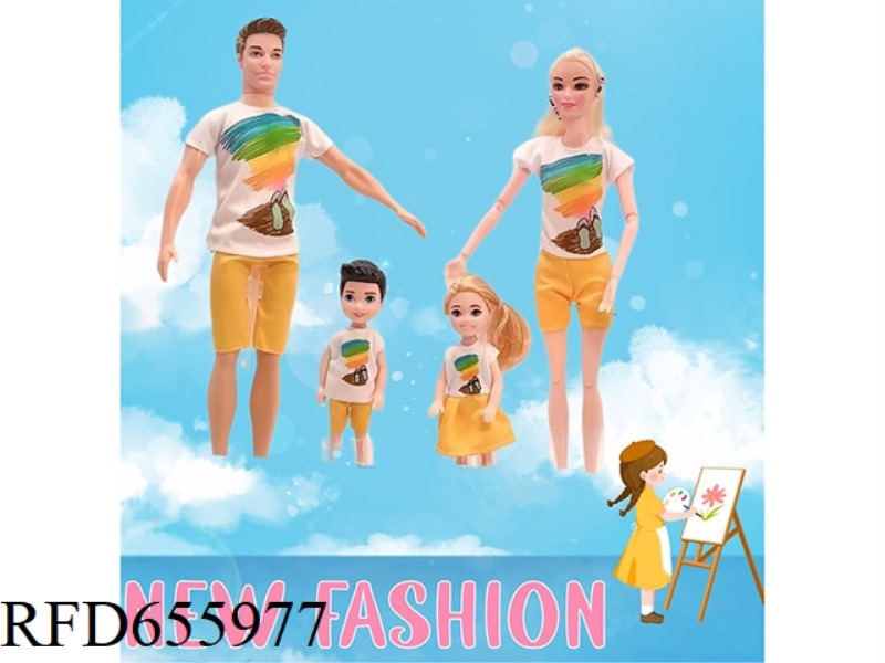 11.5-INCH MALE AND FEMALE FAMILY BARBIE DOLL SET