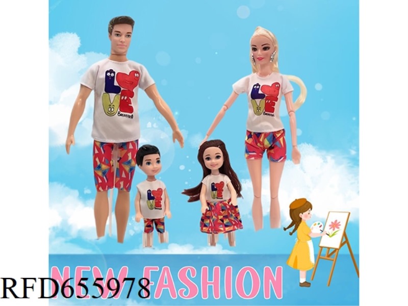 11.5-INCH MALE AND FEMALE FAMILY BARBIE DOLL SET