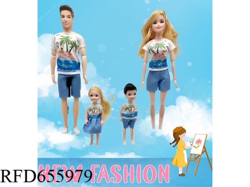 11.5-INCH MALE AND FEMALE FAMILY BARBIE DOLL SET