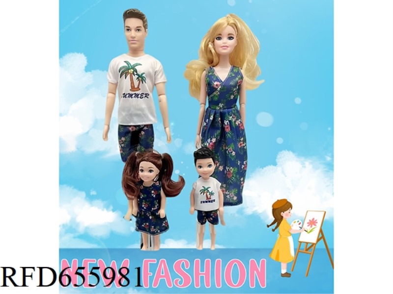 11.5-INCH MALE AND FEMALE FAMILY BARBIE DOLL SET