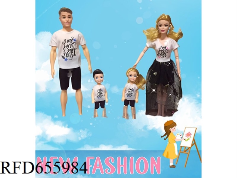 11.5-INCH MALE AND FEMALE FAMILY BARBIE DOLL SET