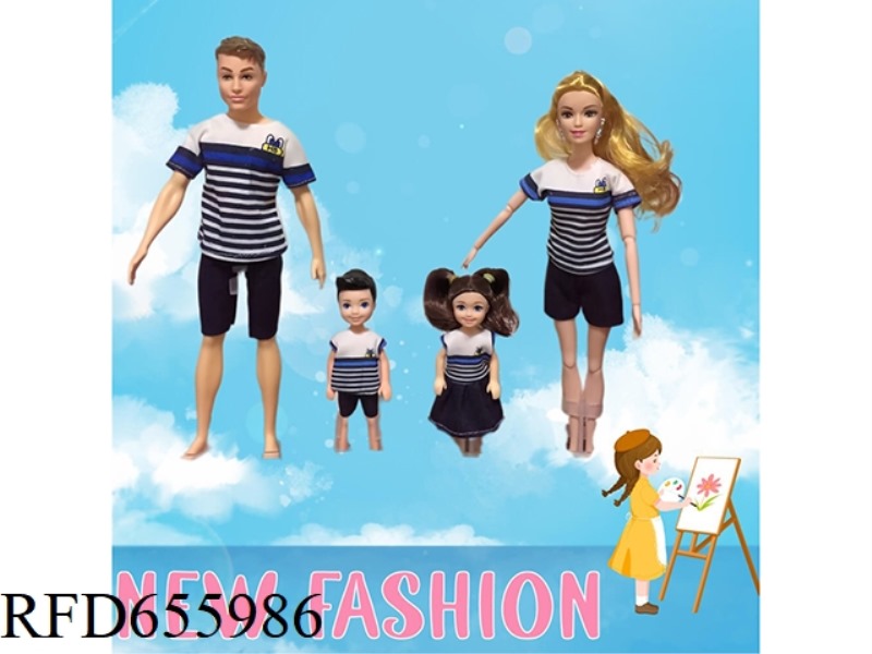 11.5-INCH MALE AND FEMALE FAMILY BARBIE DOLL SET