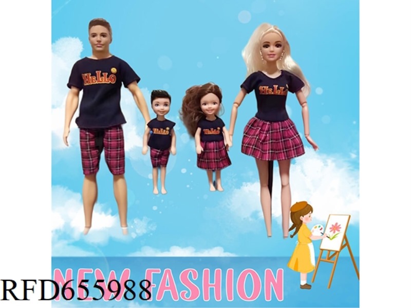 11.5-INCH MALE AND FEMALE FAMILY BARBIE DOLL SET