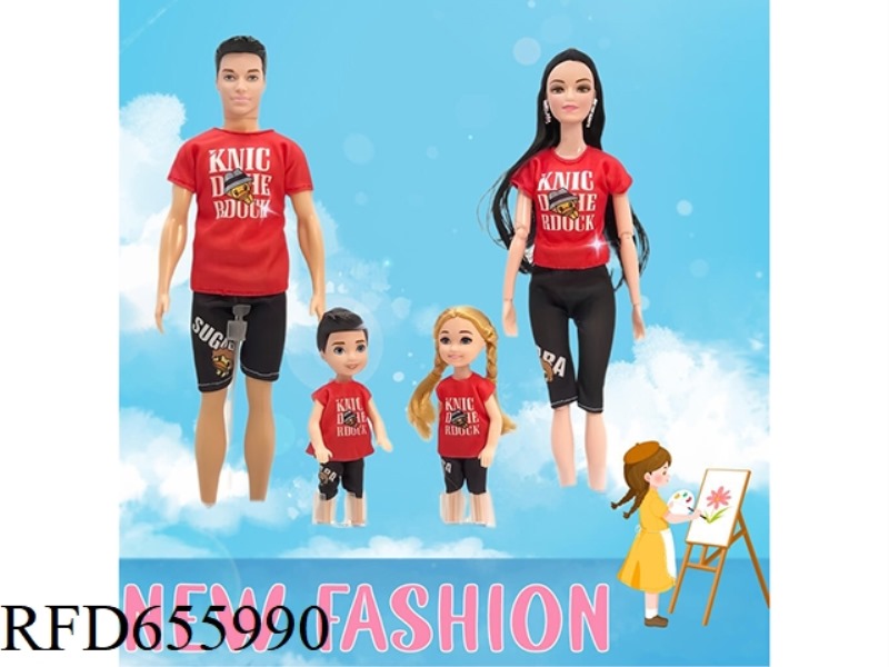 11.5-INCH MALE AND FEMALE FAMILY BARBIE DOLL SET