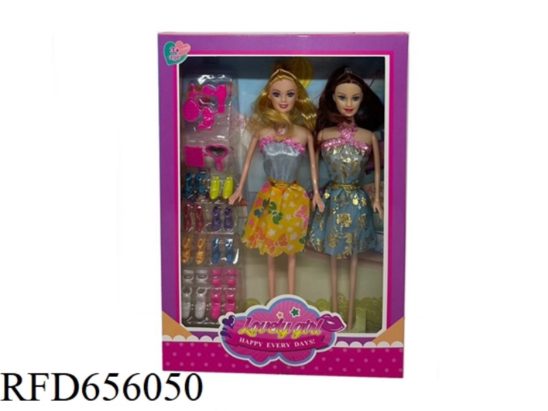 11-INCH FULL-SIZE TWO-PERSON BARBIE SHOES