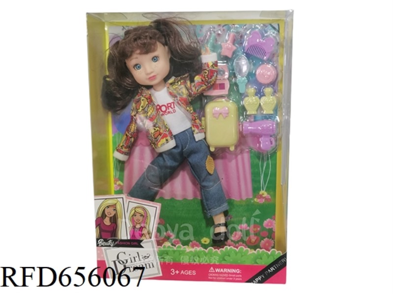 DEB PLAYHOUSE 12 INCH FAT BABY GIRL DOLL SET