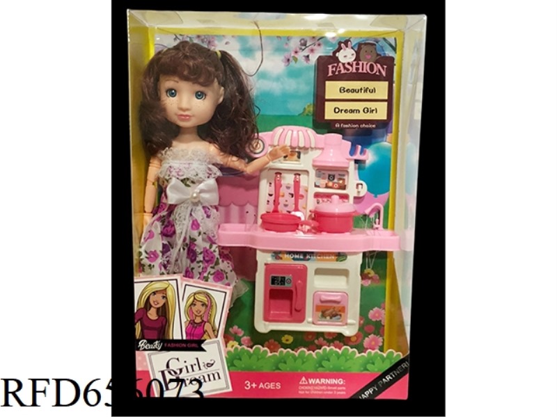 DEB PLAYHOUSE 12 INCH FAT BABY GIRL DOLL SET