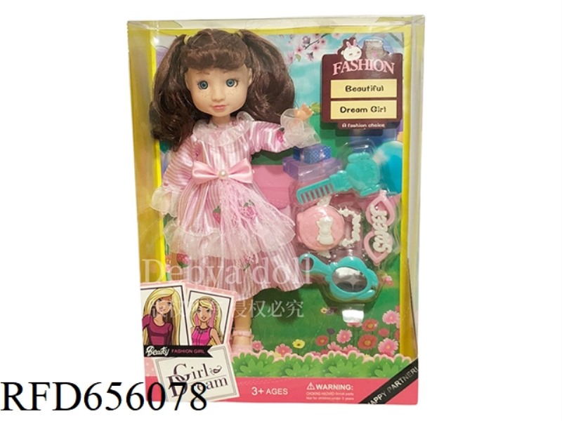 DEB PLAYHOUSE 12 INCH FAT BABY GIRL DOLL SET