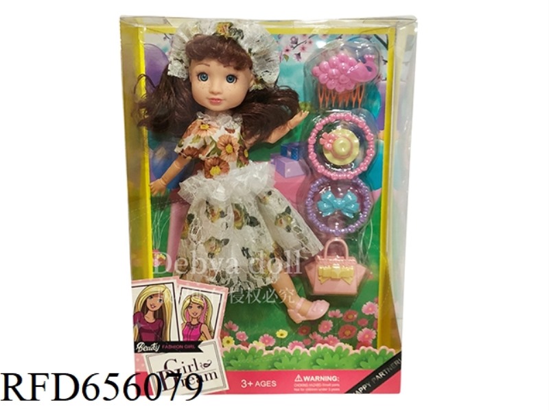 DEB PLAYHOUSE 12 INCH FAT BABY GIRL DOLL SET