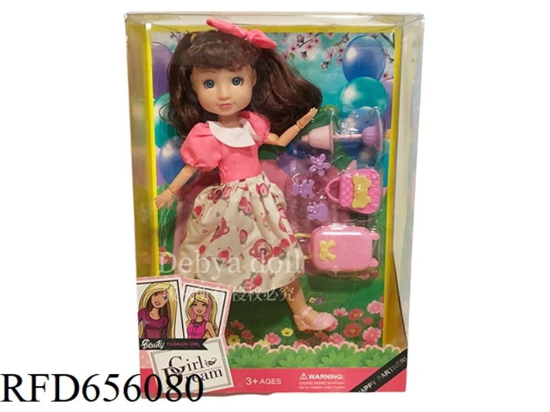 DEB PLAYHOUSE 12 INCH FAT BABY GIRL DOLL SET
