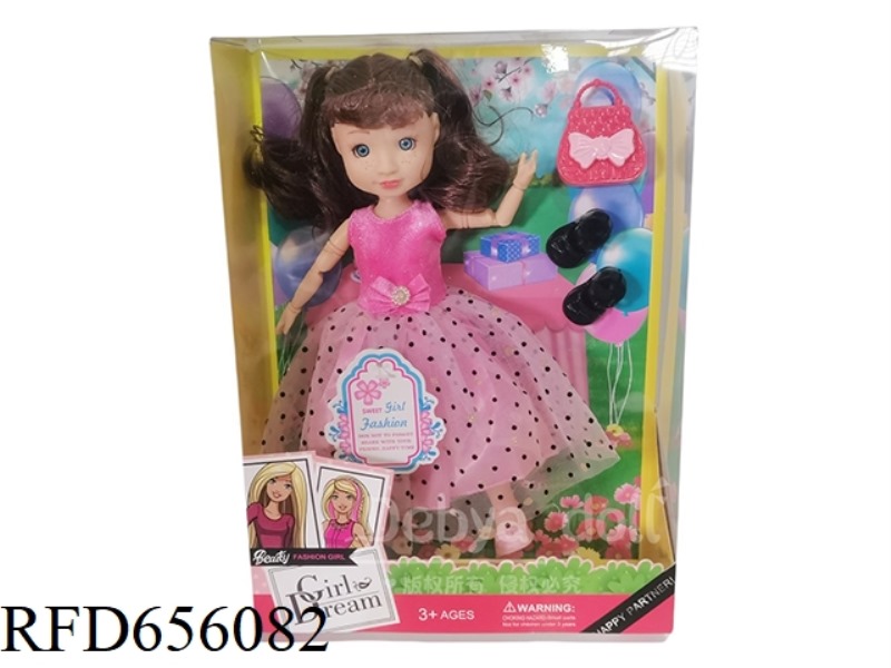 DEB PLAYHOUSE 12 INCH FAT BABY GIRL DOLL SET