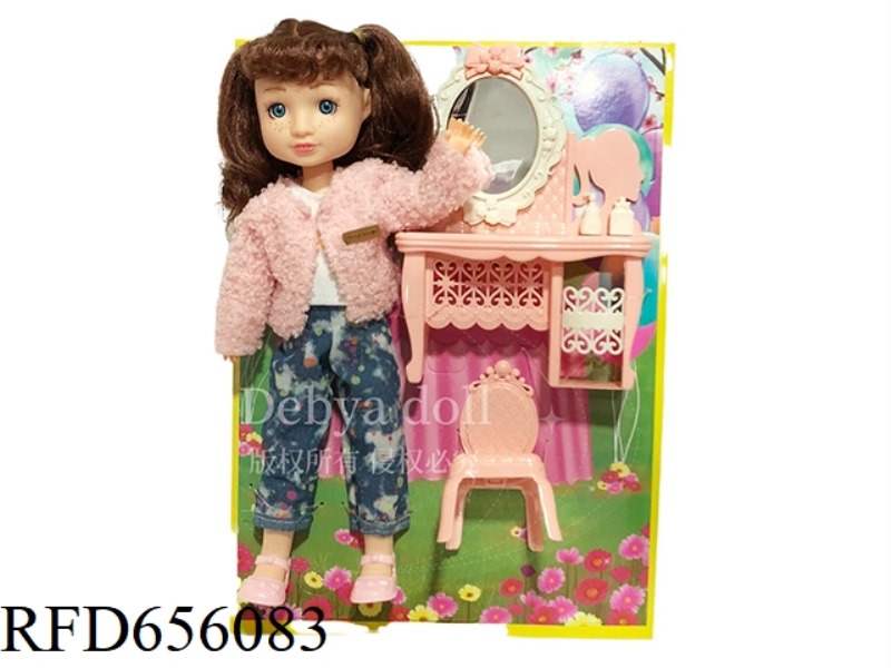DEB PLAYHOUSE 12 INCH FAT BABY GIRL DOLL SET