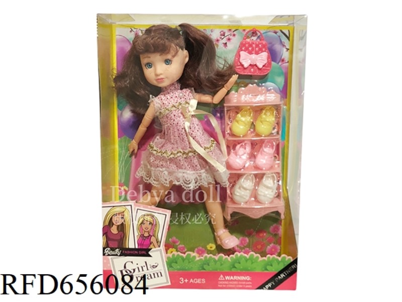 DEB PLAYHOUSE 12 INCH FAT BABY GIRL DOLL SET