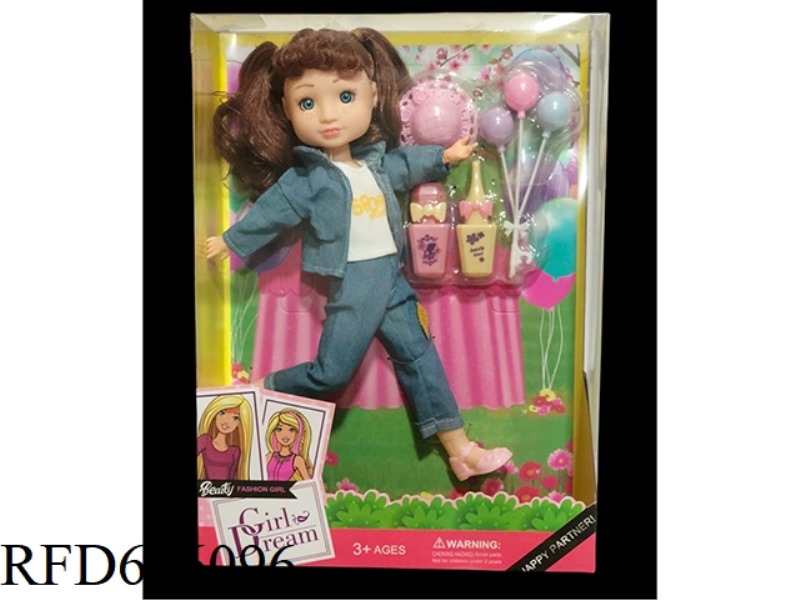 DEB PLAYHOUSE 12 INCH FAT BABY GIRL DOLL SET