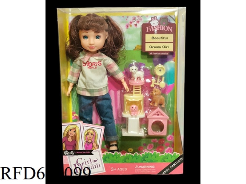 DEB PLAYHOUSE 12 INCH FAT BABY GIRL DOLL SET