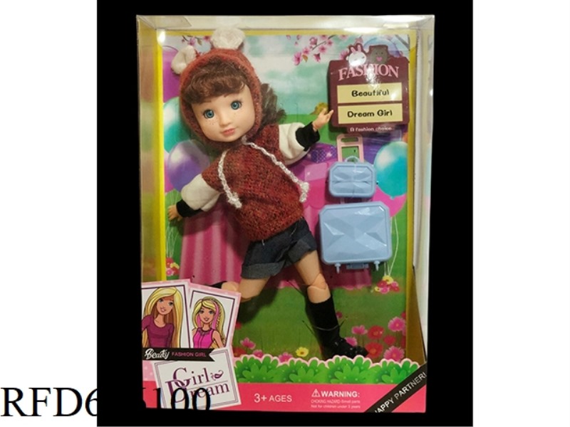 DEB PLAYHOUSE 12 INCH FAT BABY GIRL DOLL SET