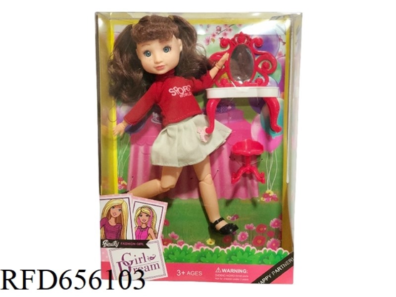 DEB PLAYHOUSE 12 INCH FAT BABY GIRL DOLL SET